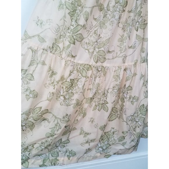 Mon Renn Women's Sz. 2 Wildflower Cut Out Tiered Chiffon Maxi Dress NWT - Picture 5 of 16